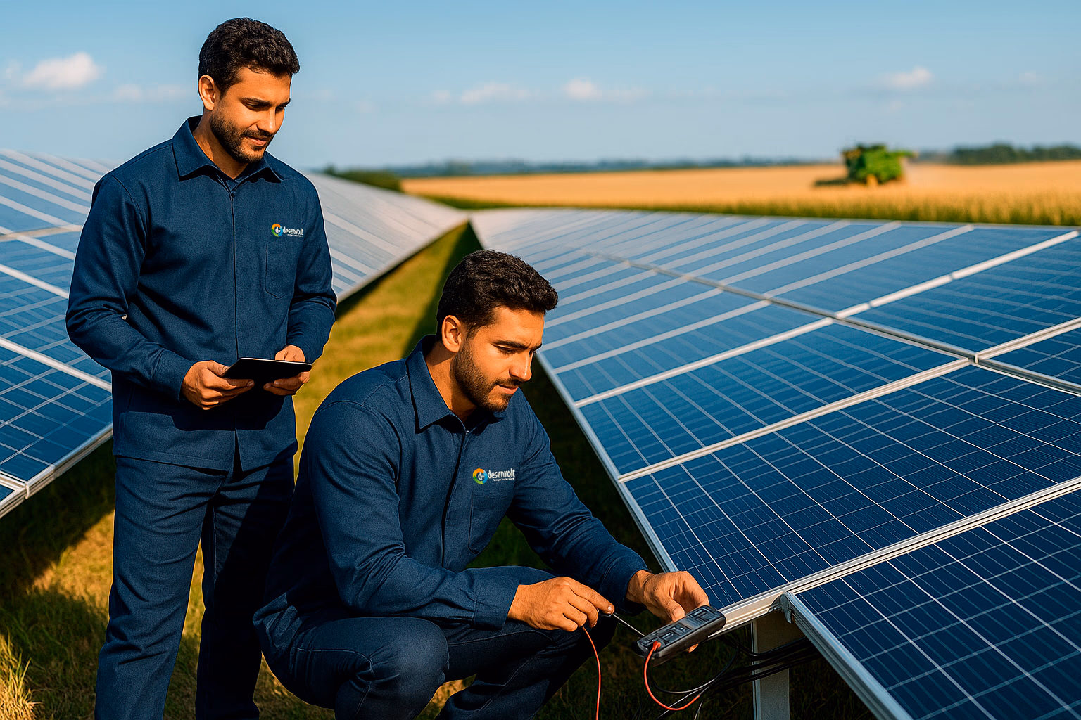 Manutenção e limpeza de usina solar Desenvolt
