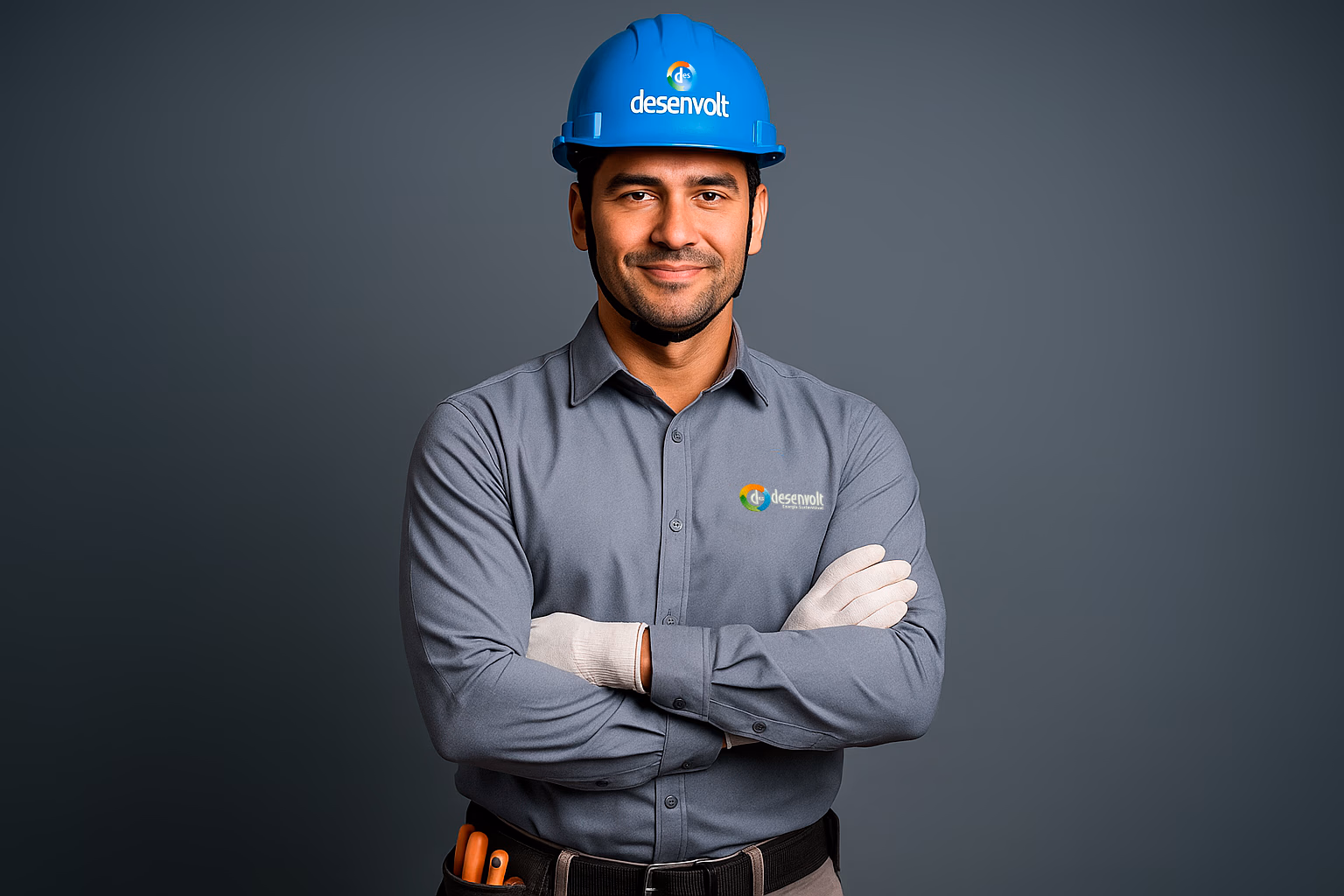 Equipe realizando instalação fotovoltaica